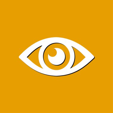 Göz simgesini. Düz tasarım stili.