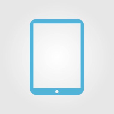 Modern dijital tablet Pc simgesi. Düz tasarım simgesi. EPS 10 vektör.