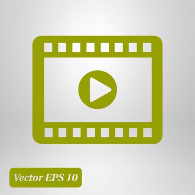 video simgesi. düz tasarım stili. vektör eps 10.