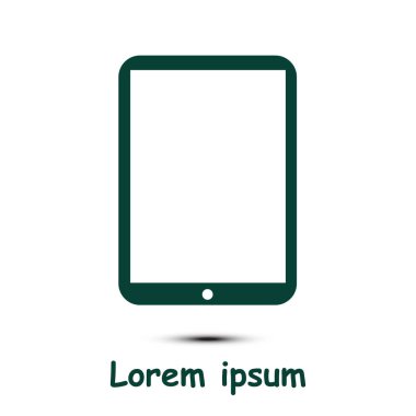 Modern dijital tablet Pc simgesi. Düz tasarım simgesi. EPS 10 vektör.