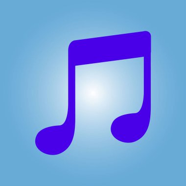 Müzik Not simgesi. Müzik simgesi. Düz tasarım stili.