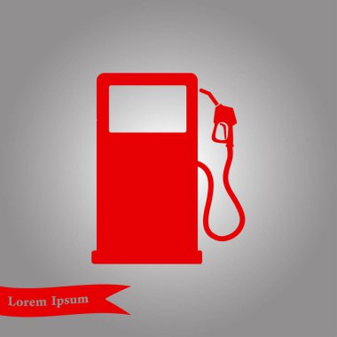 Benzin pompa meme işareti. Benzin istasyonu simgesi. Düz tasarım stili.