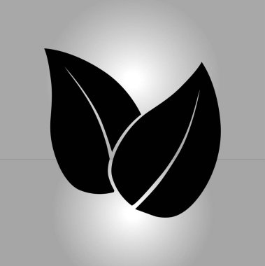 Yaprak simgesi. Taze doğal ürün simgesi. Organik ürün işareti. Düz tasarım stili.