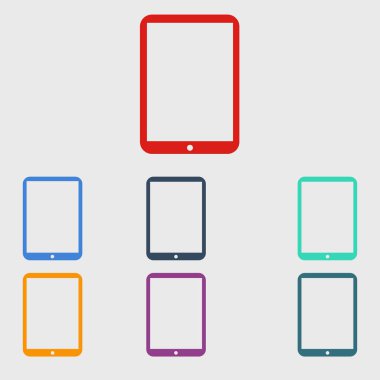 Modern dijital tablet Pc simgesi. Düz tasarım simgesi. EPS 10 vektör.