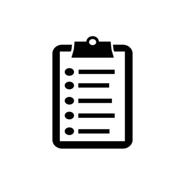 Listesi vektör simgesini denetleyin. Düz tasarım.