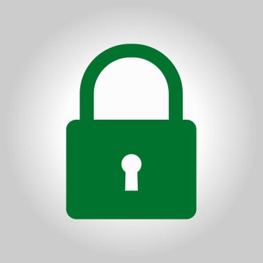 Kilit simgesi. Düz tasarım tarzı. Vektör EPS10.