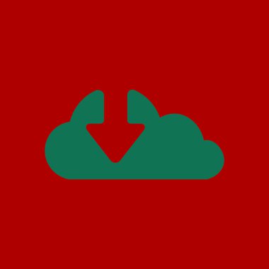 Bulut simgesinden indirin. Düğme yükleyin. Yük sembolü.