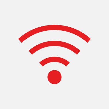 WiFi sembolü. Vektör kablosuz ağ kutsal kişilerin resmi. Düz tasarım