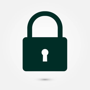 Kilit simgesi. Düz tasarım tarzı. Vektör EPS10.