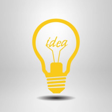 ışık lamba işareti simgesi. fikir sembolü.