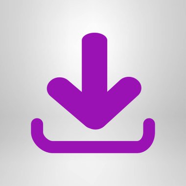 Simgesini indirin. Düğme yükleyin. Düz stil.