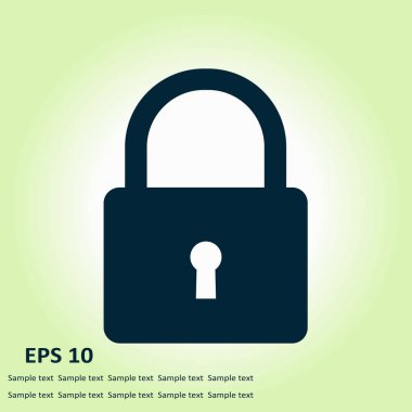Kilit simgesi. Düz tasarım tarzı. Vektör EPS10.