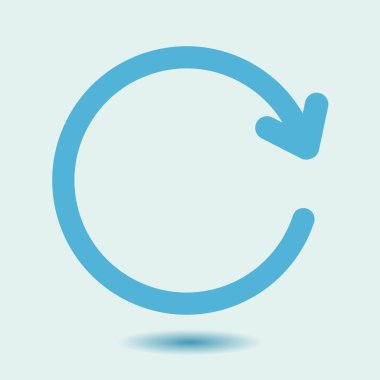 Ciircular ok işareti simge vektör.