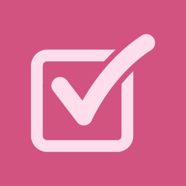 Kontrol listesi simgesi. Kutu işaretinde işaretle.