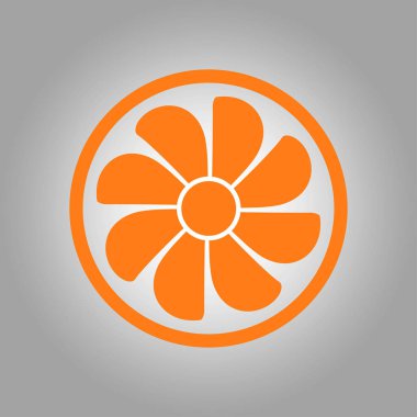 Egzoz vantilatörü simgesi. Havalandırma sembolü.