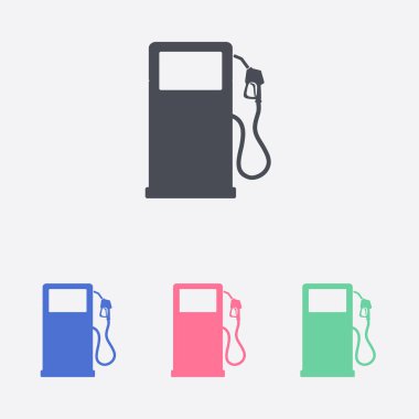 Benzin pompa meme işareti. Benzin istasyonu simgesi. Düz tasarım stili.