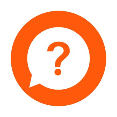 Soru işareti simgesi. Yardım sembolü. SSS işareti. Düz tasarım tarzı. EPS 10.