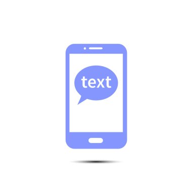 Mobil sohbet simgesi. Cep telefonu Web sohbet ve iletişim temsil eden.