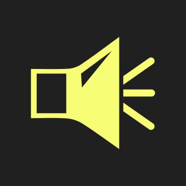 Hoparlör simgesi. Hoparlör ses işareti simgesi. Sembol ses. Düz tasarım stili. Vektör Eps 10.