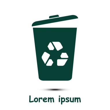 çöp kutusu simgesini, vektör eps10 çizim 
