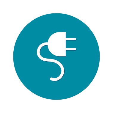 Vektör elektrik dolgu ağı düz simgesi.