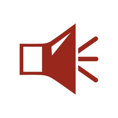 Hoparlör simgesi. Hoparlör ses işareti simgesi. Sembol ses. Düz tasarım stili. Vektör Eps 10.