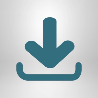 Simgesini indirin. Düğme yükleyin. Düz stil.