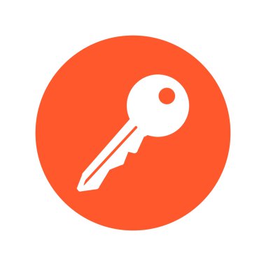 Anahtar simgesi. Kilit erkek. Güvenlik işareti. Düz tasarım stili.