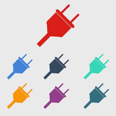 Vektör elektrik dolgu ağı düz simgesi.