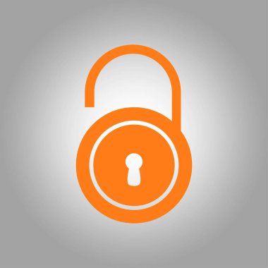 Simgesini kilidini. Düz tasarım stili. Vektör Eps10 