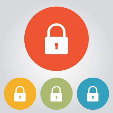 Kilit simgesi. Düz tasarım tarzı. Vektör EPS10.