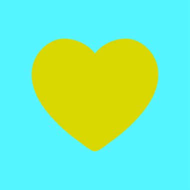 Sevgililer günü, düz kalp simgesi, vektör çizim 