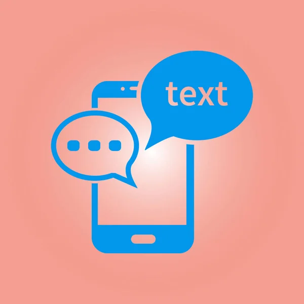 Mobile Chatting Icon Mobile Phone Representing Web Chatting Dialog — Stock Vector