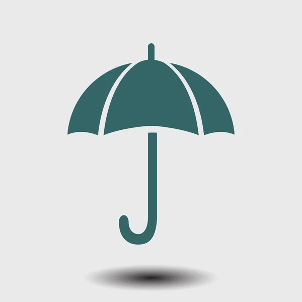 Parapluie Signe Icône Symbole Protection Pluie Style Design Plat — Image vectorielle