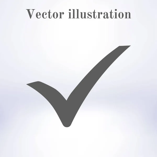 Значок Галочки Плоский Стиль Дизайна Векторная Eps — стоковый вектор