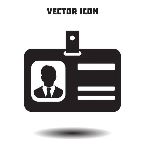 Identification Card Icon Flat Design Style Eps — Stock Vector