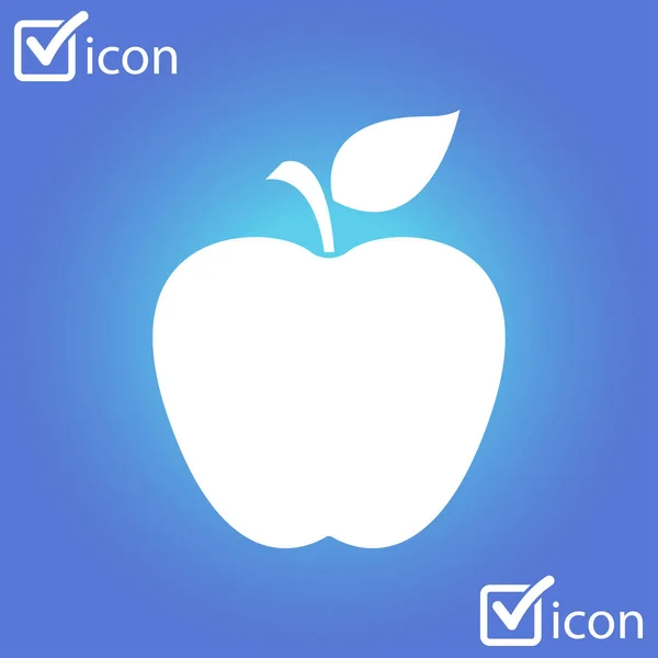 Icona Apple Semplice Illustrazione Vettoriale — Vettoriale Stock
