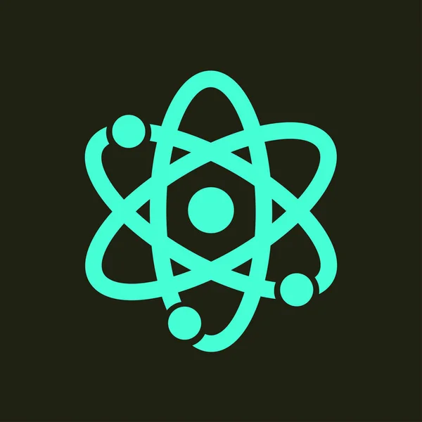 Atomový Znak Simbol Ikona Části Atom — Stockový vektor