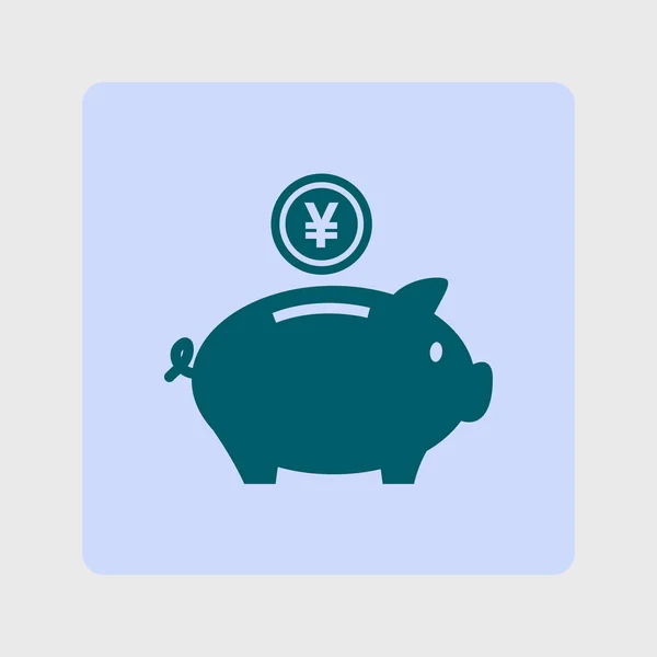 Piggy Bank Pictogram Pictograph Van Moneybox — Stockvector