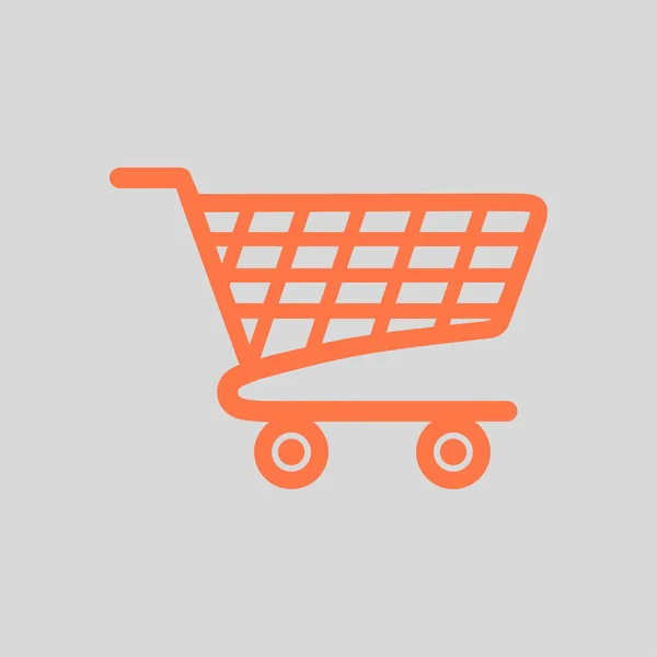 Icono Plano Carta Compras — Vector de stock