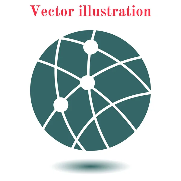 글로벌 네트워크 아이콘 — 스톡 벡터