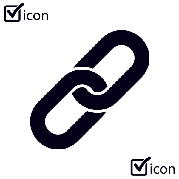 Einzigen Verbindungssymbol Chain Link Simbol — Stockvektor