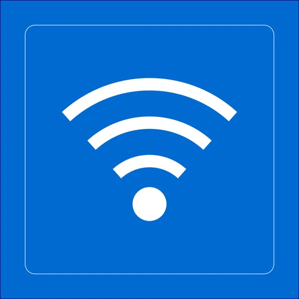 Símbolo Wifi Icono Red Inalámbrica Vectorial Diseño Plano — Vector de stock