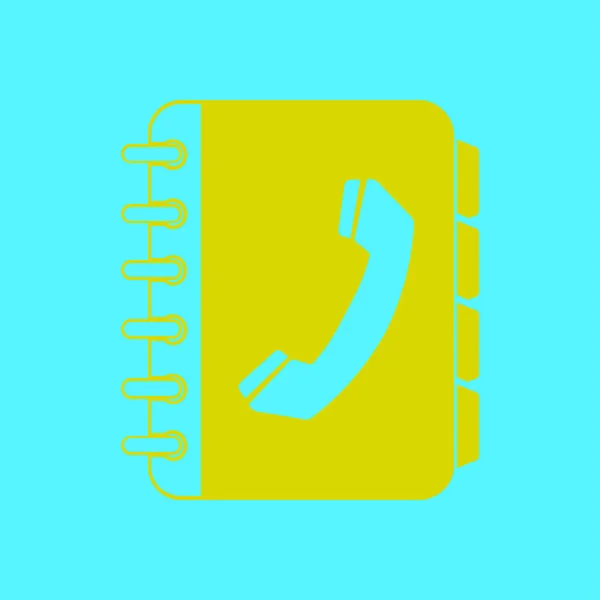 Ikon Datar Buku Telepon Gaya Desain Datar - Stok Vektor