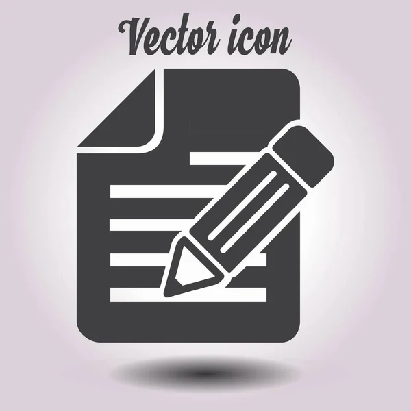 Documento Con Icona Penna — Vettoriale Stock