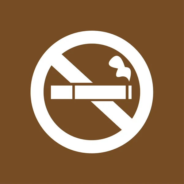 没有烟的图标 停止吸烟符号 矢量图 过滤嘴的香烟 公共场所的图标 — 图库矢量图片