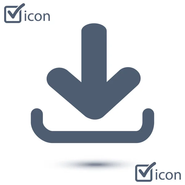Descargar Icono Sube Botón Estilo Diseño Plano — Vector de stock