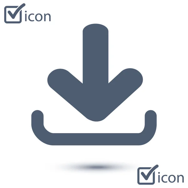 Download Icon Upload Button Flat Design Style — Stock Vector