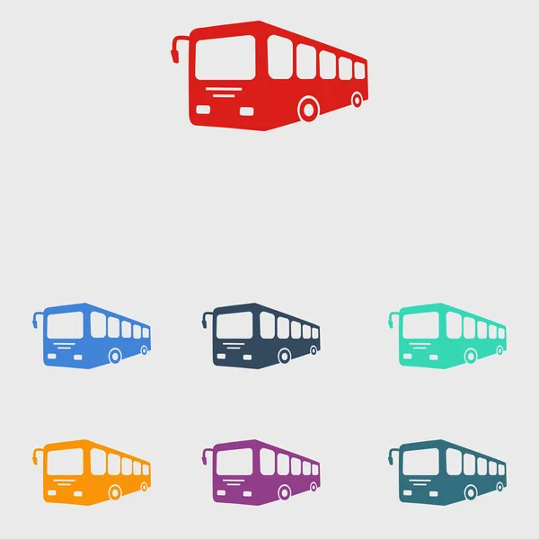 Icono Señal Autobús Símbolo Transporte Público — Vector de stock