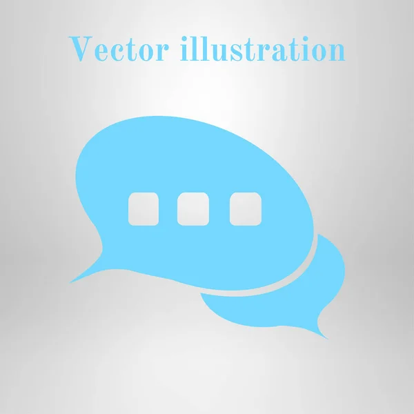 Icono Diálogo Ilustración Vectorial Estilo Diseño Plano — Vector de stock